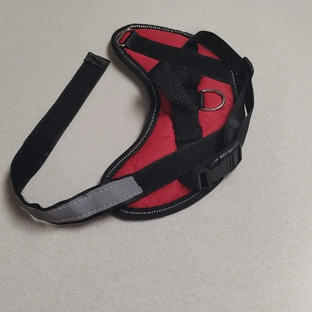 Dog Red And Black Harness